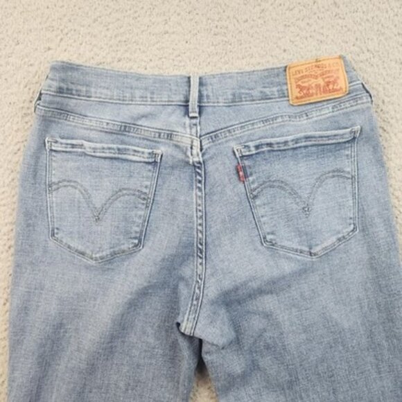 Levis 505 Jeans Womens 8 Straight Leg Blue Mid Rise Stretch Denim Pants - Picture 8 of 8